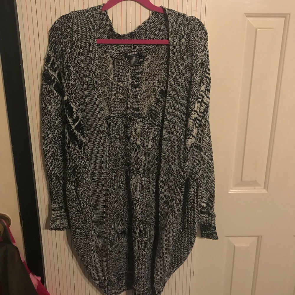 Black and white cardigan