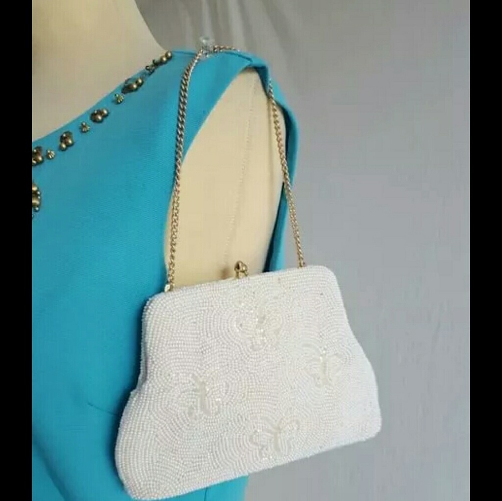 Vintage 1950's Hong Kong beaded evening purse