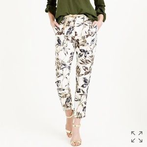 J. Crew Garden Pant in Gold foil Leaf