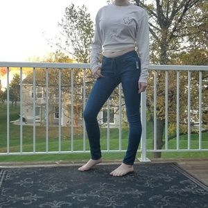 Dark sporty jogger jeans