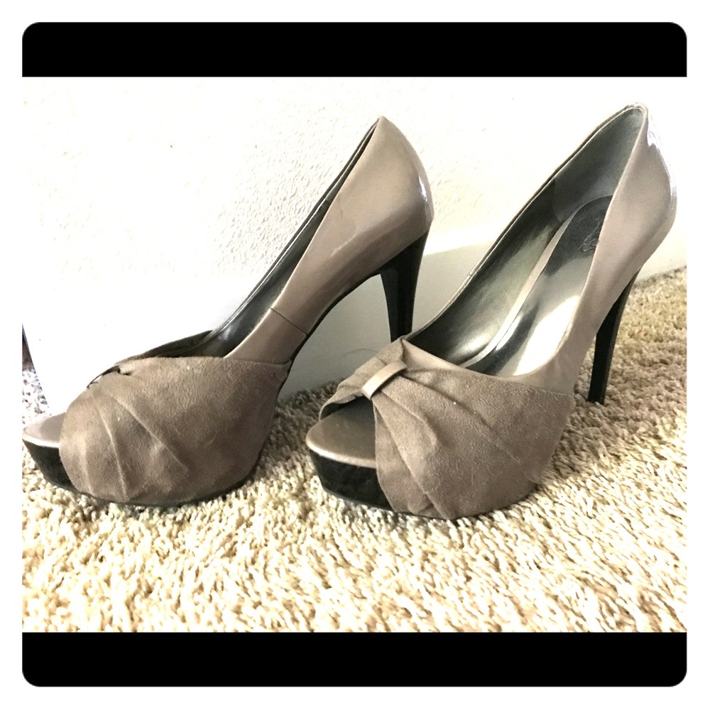 Carlos Santana peep toe high heels