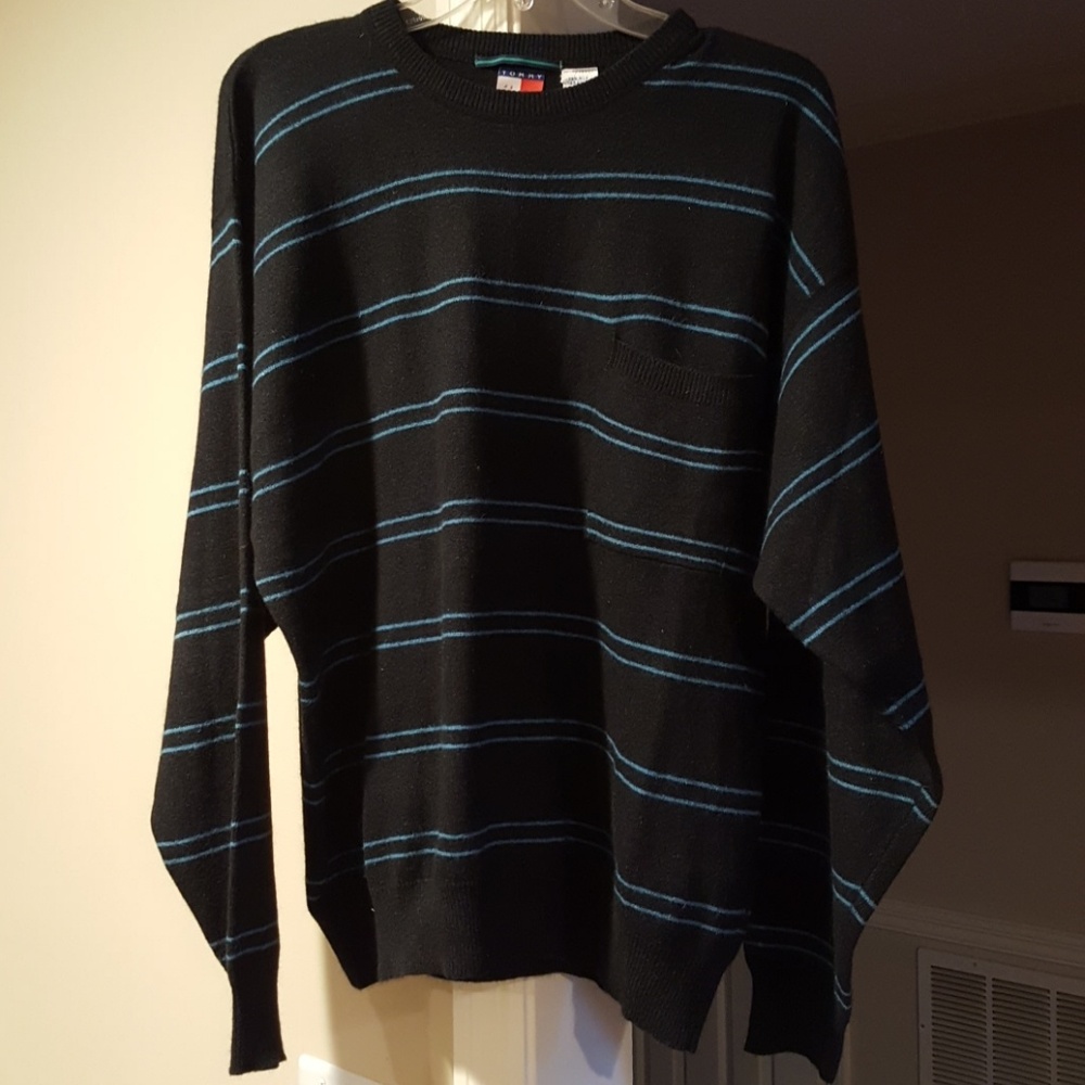 Men's Hilfiger Sweater Sz L  Angora rabbit/silk