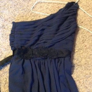 Long formal navy blue dress