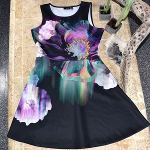 APT. 9 technicolor flower a line dress APT. 9 technicolor flower a line dress