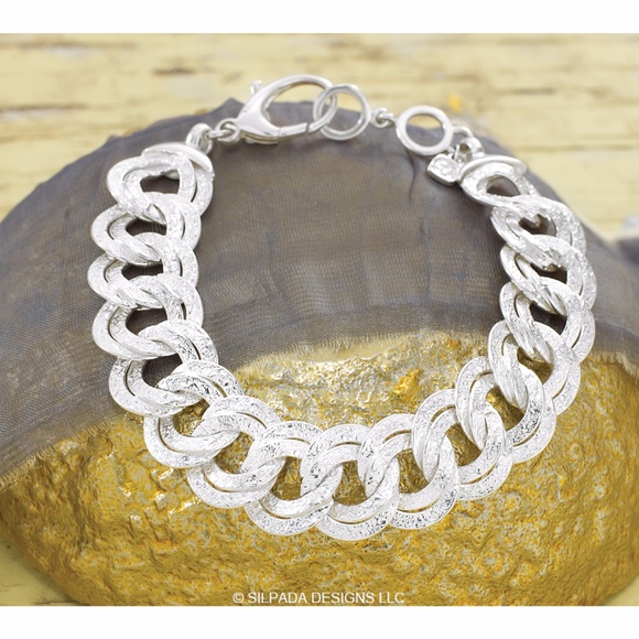 Chicest link two sided Sterling Bracelet B2906