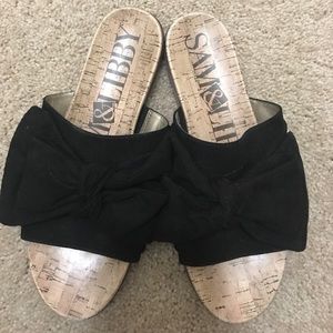 Black Bow Slide Sandals NEW!