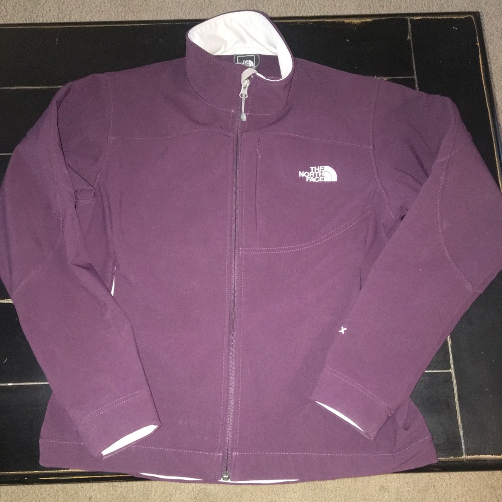 Plum hard shell northface jacket