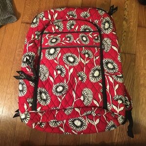 Vera Bradley red, whte, blk backpack,laptop sleeve Vera Bradley red, whte, blk backpack,laptop sleeve