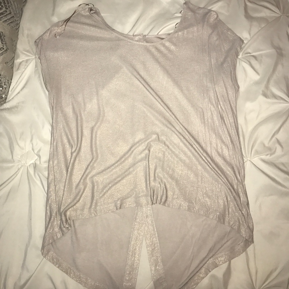 neutral shimmer shirt