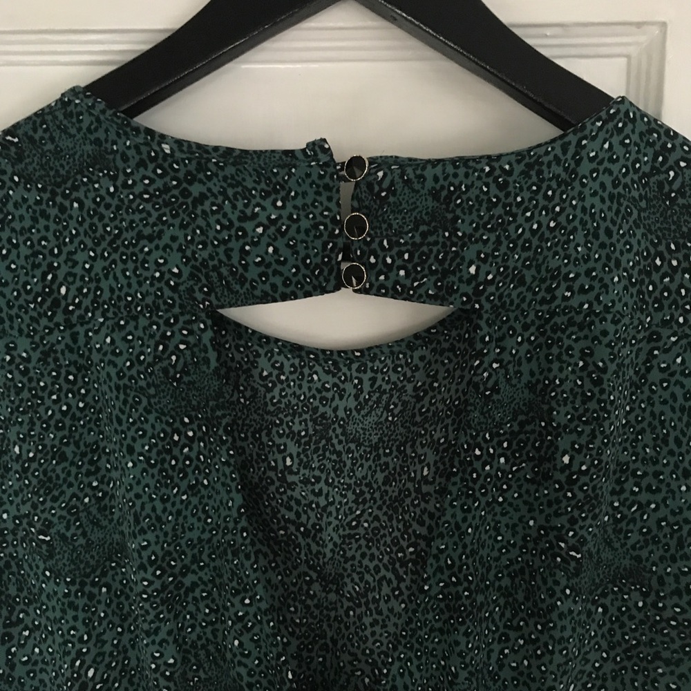 Green speckled dress
