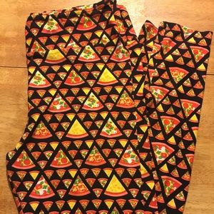 Lularoe Pizza Leggings TC major unicorns 🦄🦄