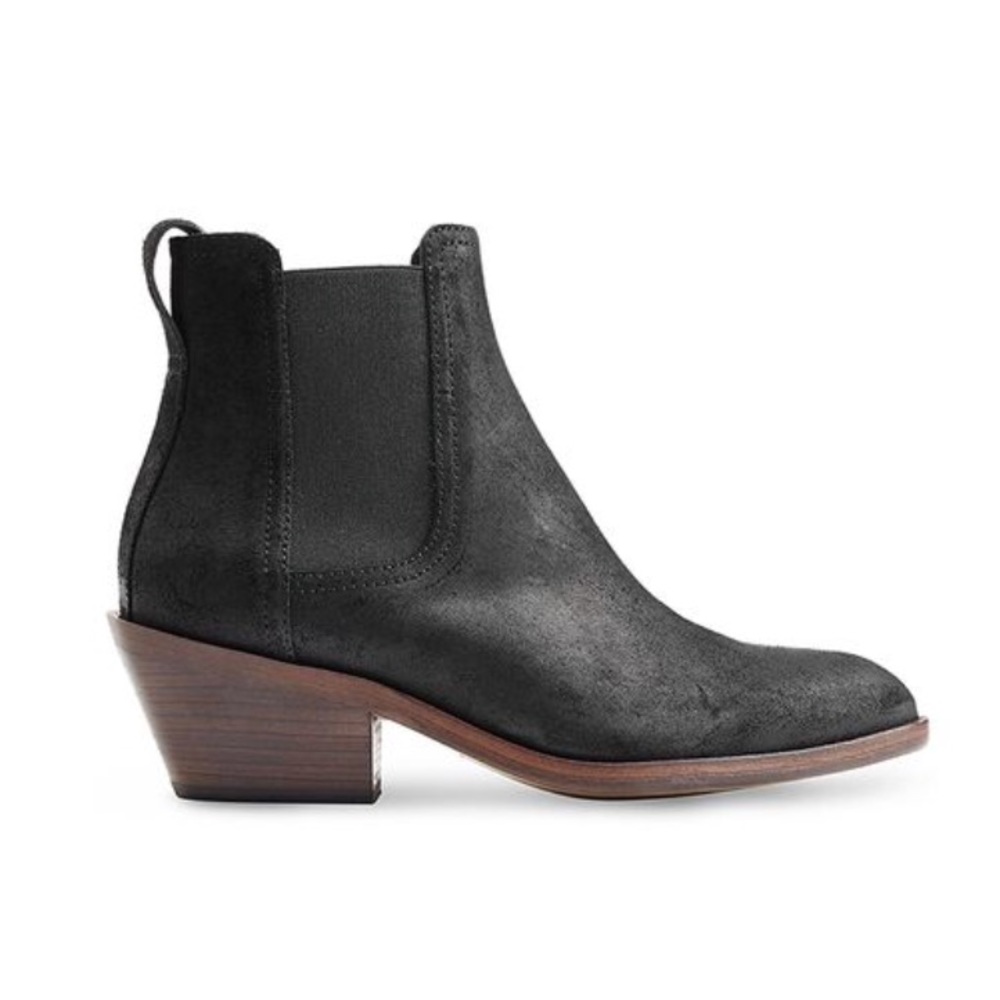 Rag & Bone Black Waxed Suede Dixon Boot 38.5