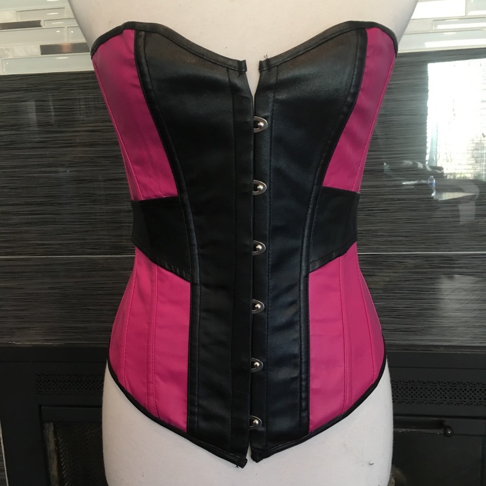 Faux Leather Corset