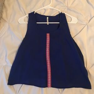 royal blue crop top