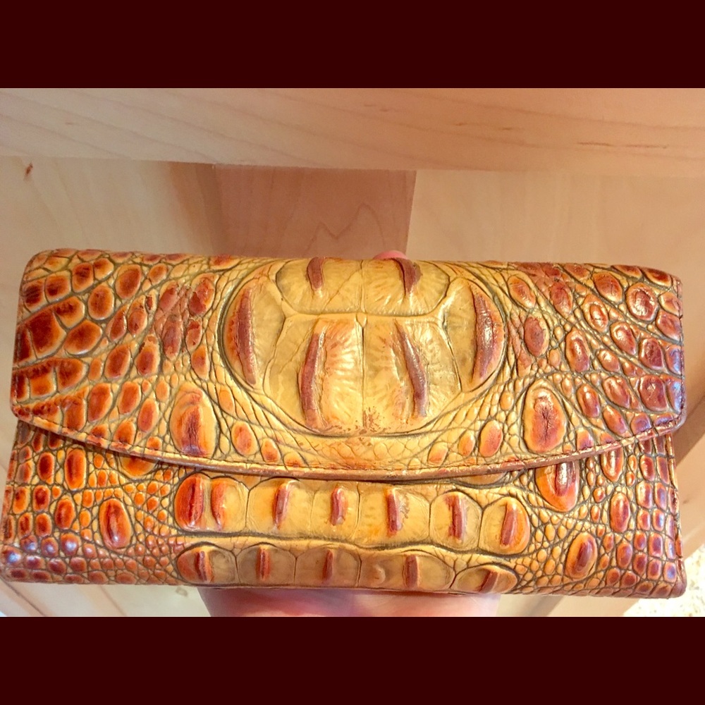 Brahmin Toasted Almond Checkbook wallet