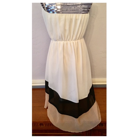 SOLD Papaya sexy strapless high/low dress, large - Picture 2 of 6