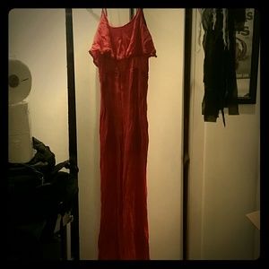 ☃️❄️ Spaghetti Strap Orange Maxi