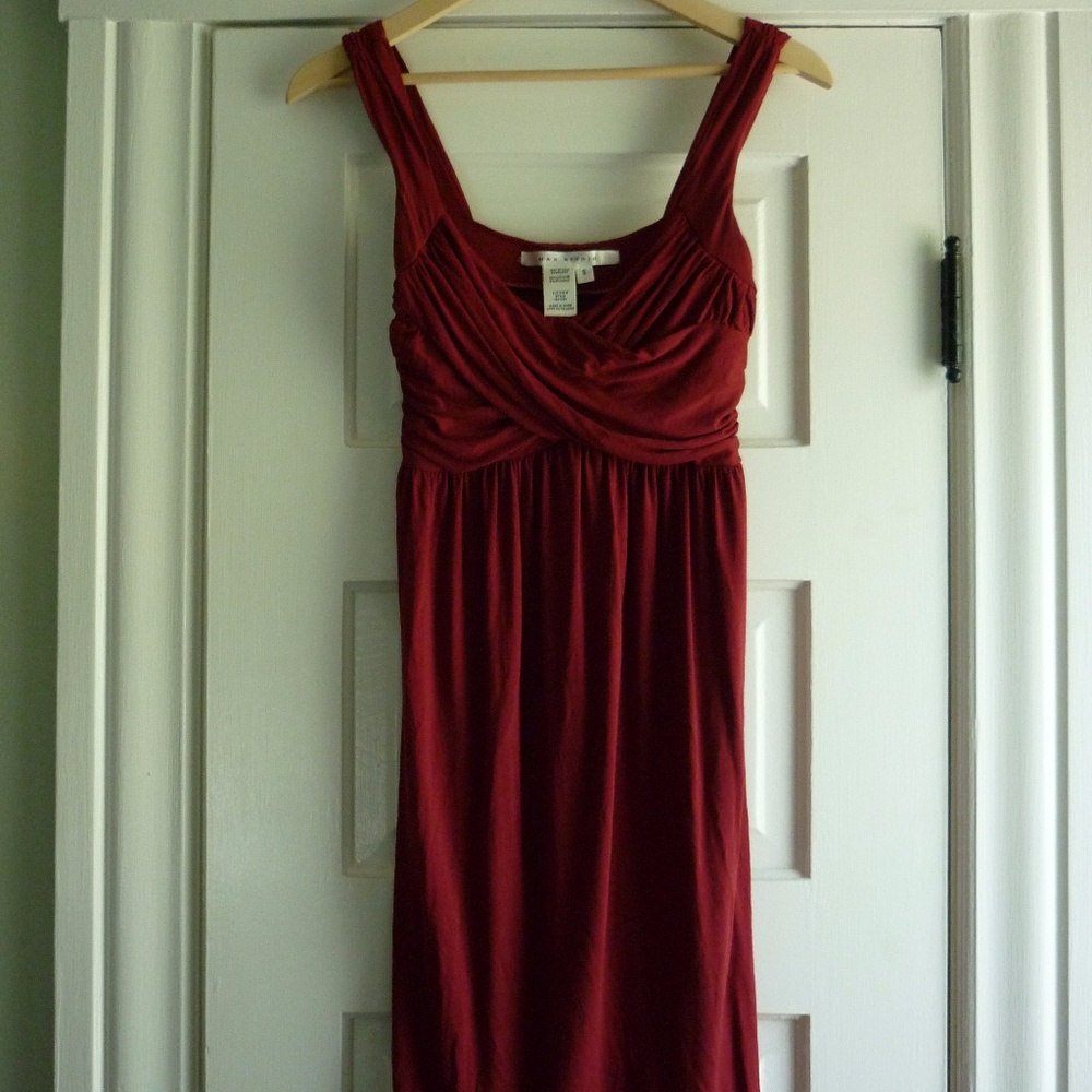 Max Studio red mid length dress