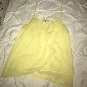 yellow tank top