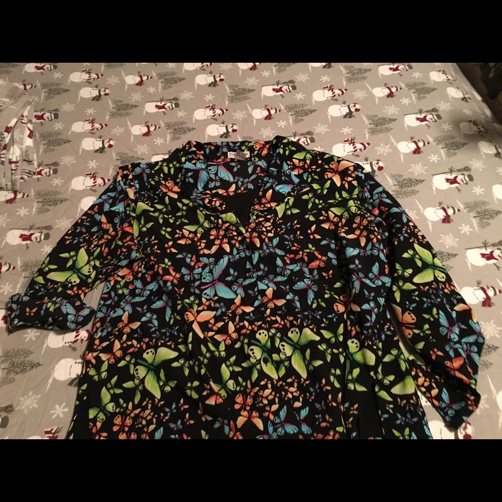 Fun butterfly double blouse