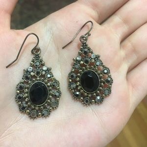 Anthropologie Sparkly Stone Earrings