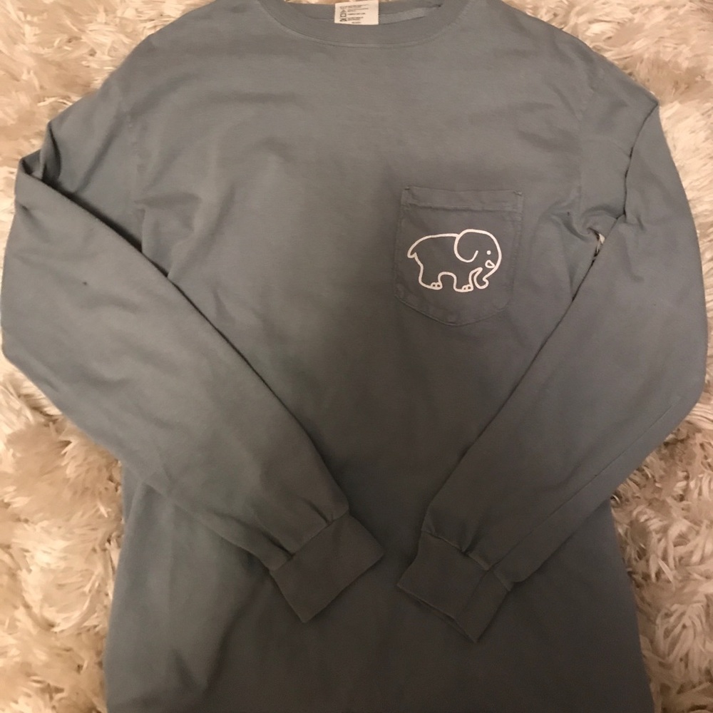 Gray ivory ella long sleeve shirt