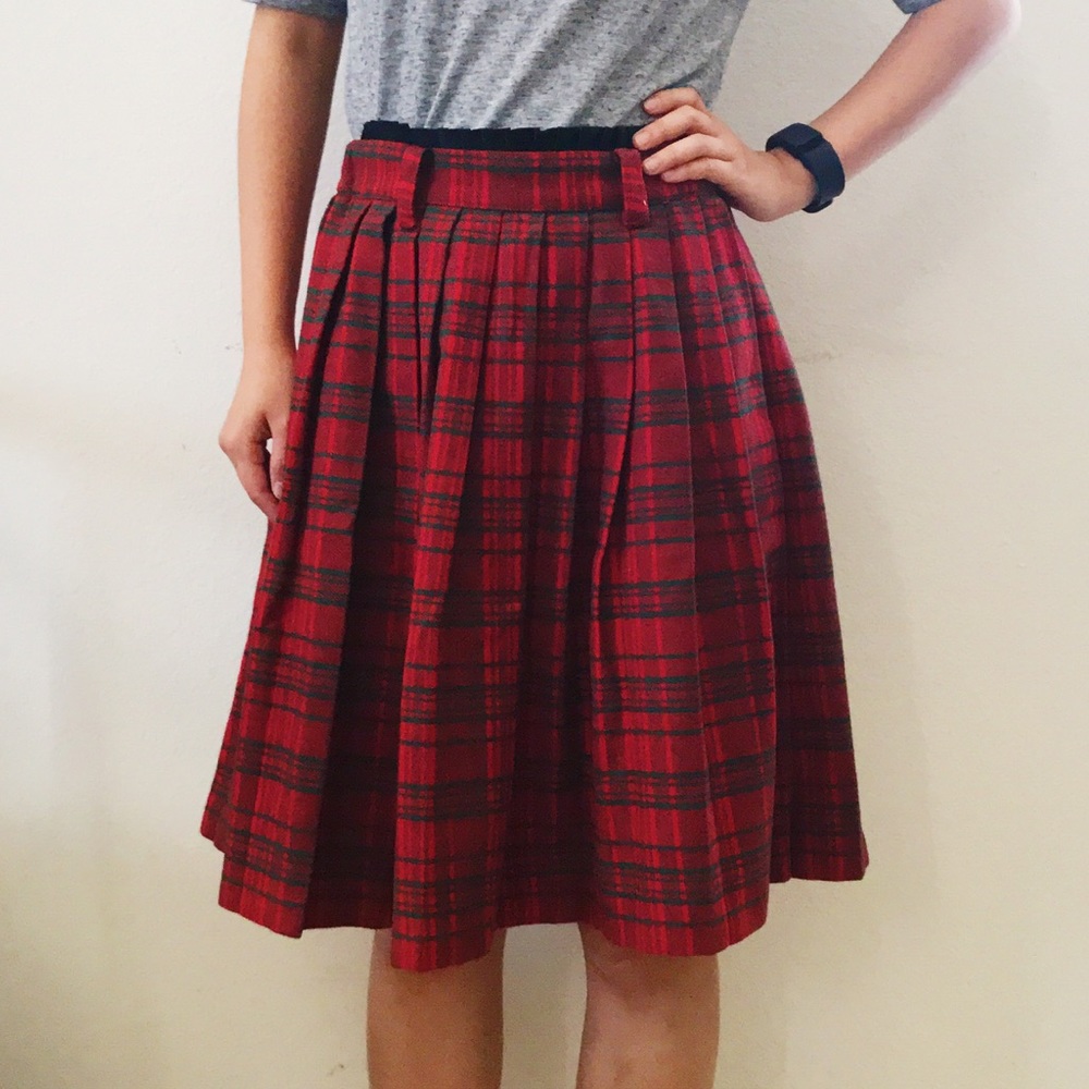 Vintage Tartan Full Skirt