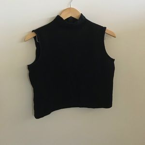Vintage High Neck Collar Crop Top Vintage High Neck Collar Crop Top