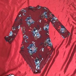 Floral body suit