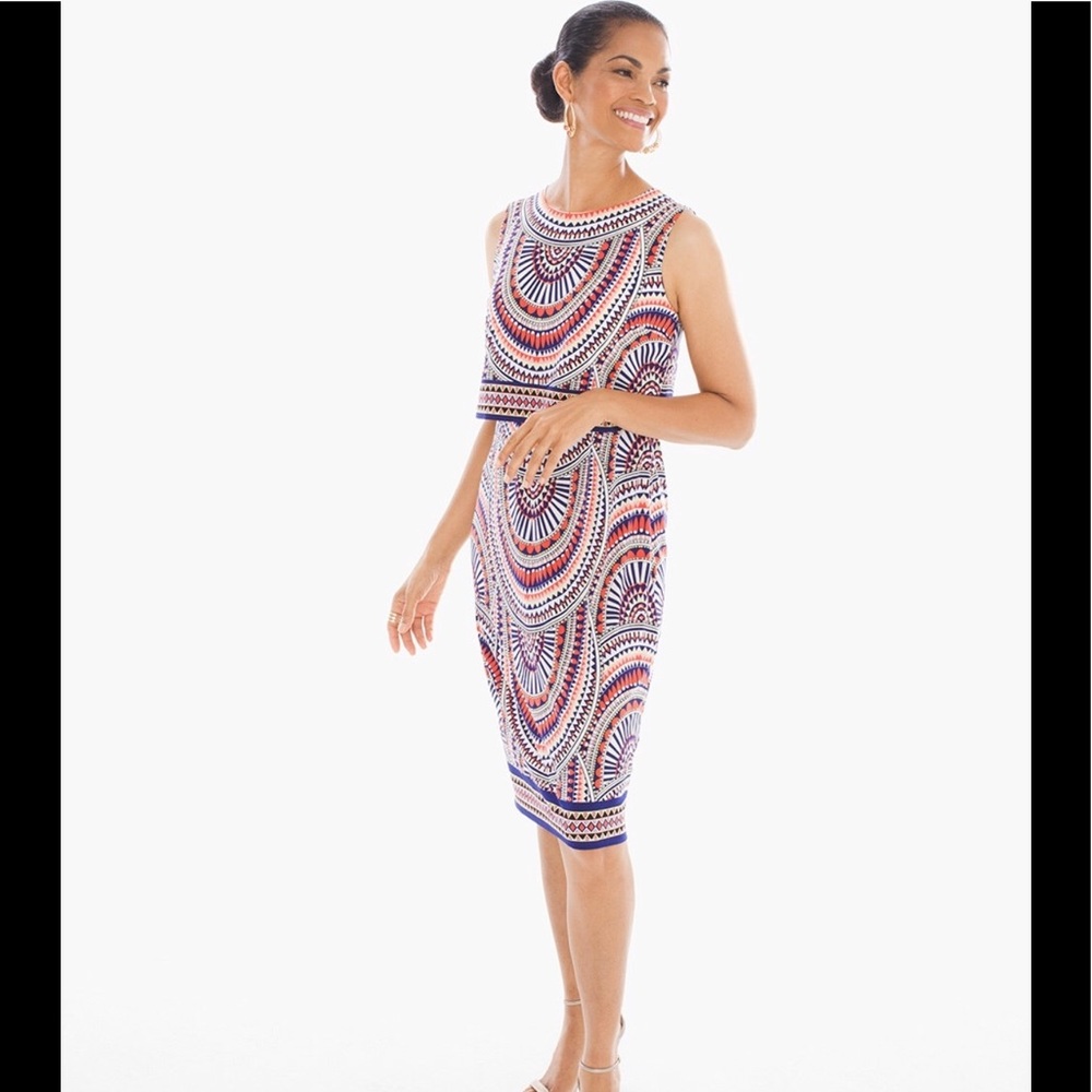 Chicos tribal pop over dress
