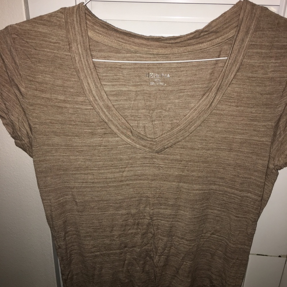 Tan V Neck t-shirt