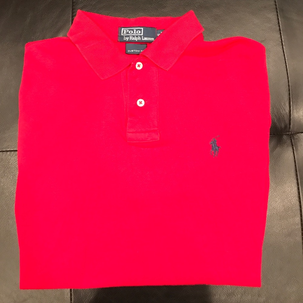 Red w/ Blue Polo shirt