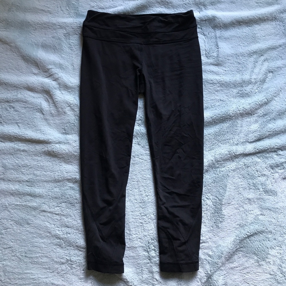 Lululemon Black Run Inspire Cropped Leggings