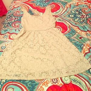 A lace beige dress