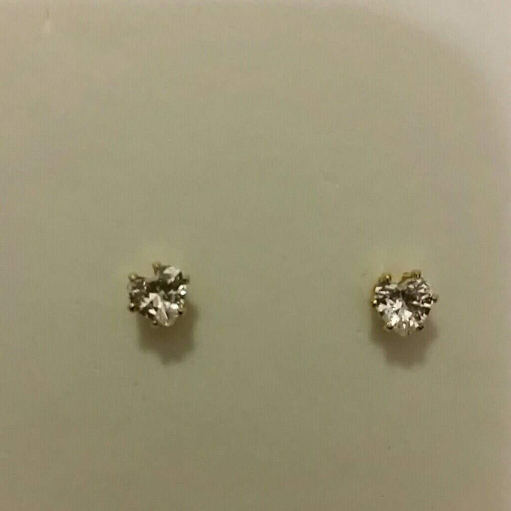 14k Brazilian Gold Filled Heart Shaped Earrings