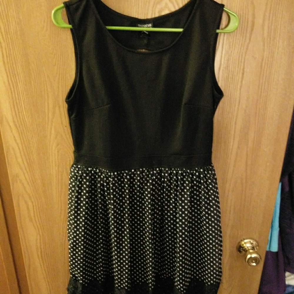 Size 12 black and white dress with beautiful lace