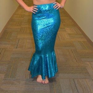 blue mermaid halloween costume tail