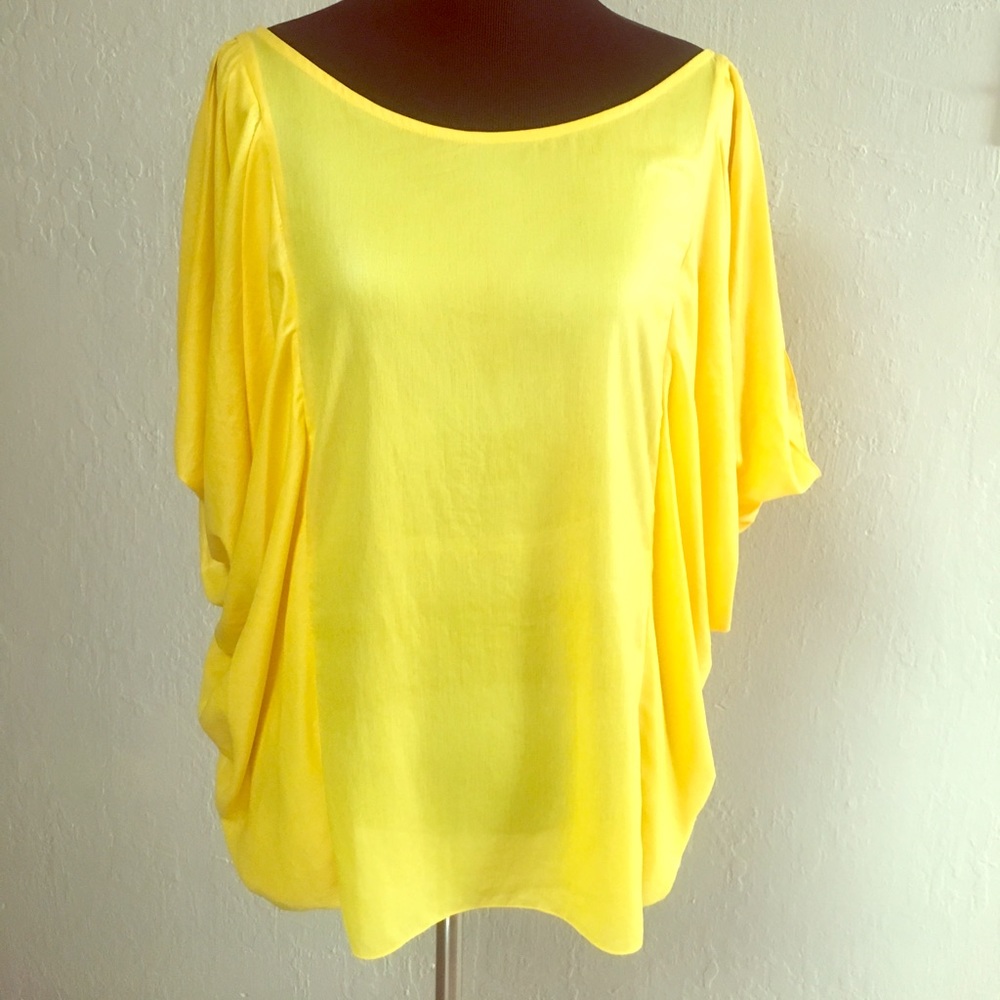 BCBG Boat Neck Flutter Top, S