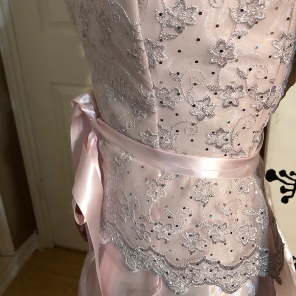 Pink Jessica McClintock formal dress- size 3/4 - Picture 2 of 8