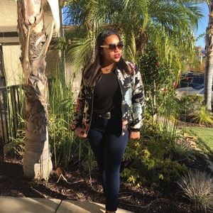 Embroidered Floral Bomber from Missguided!