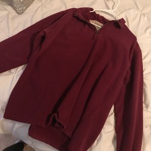 maroon pull over