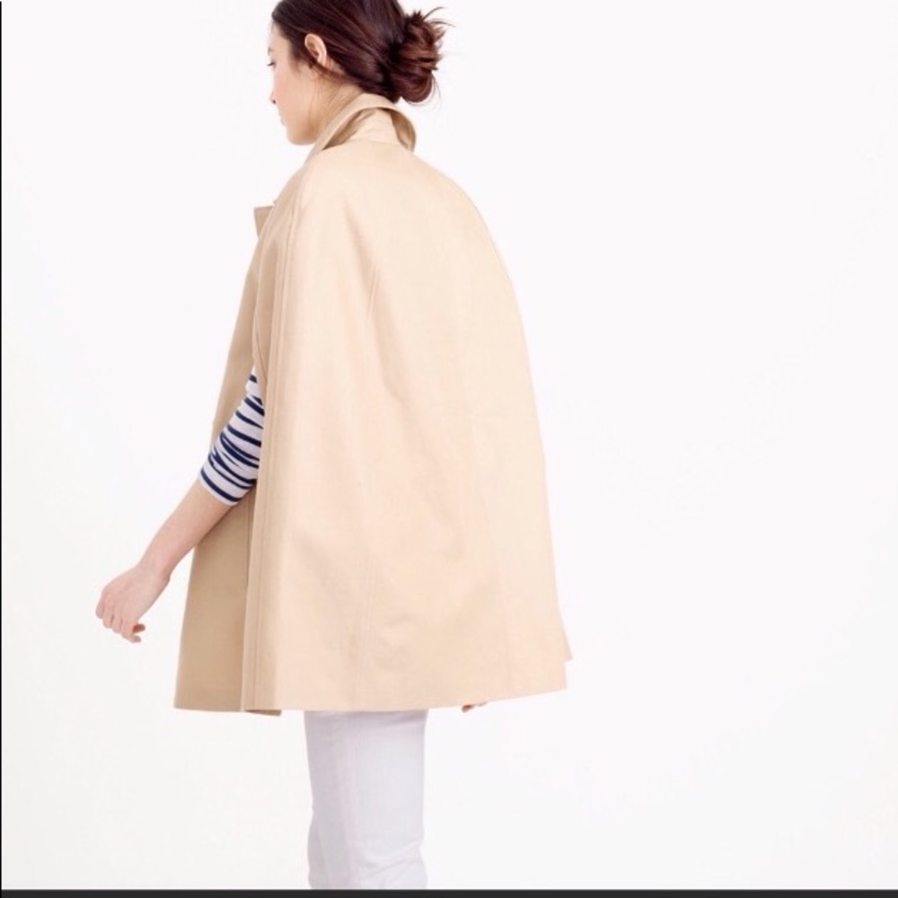 ‼️SOLD ‼️J Crew caped trench coat - Picture 2 of 6