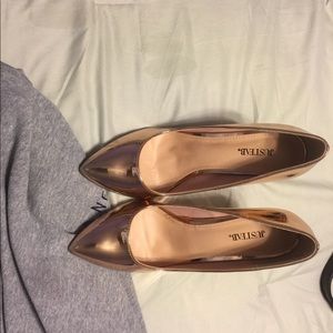 Rose gold heels