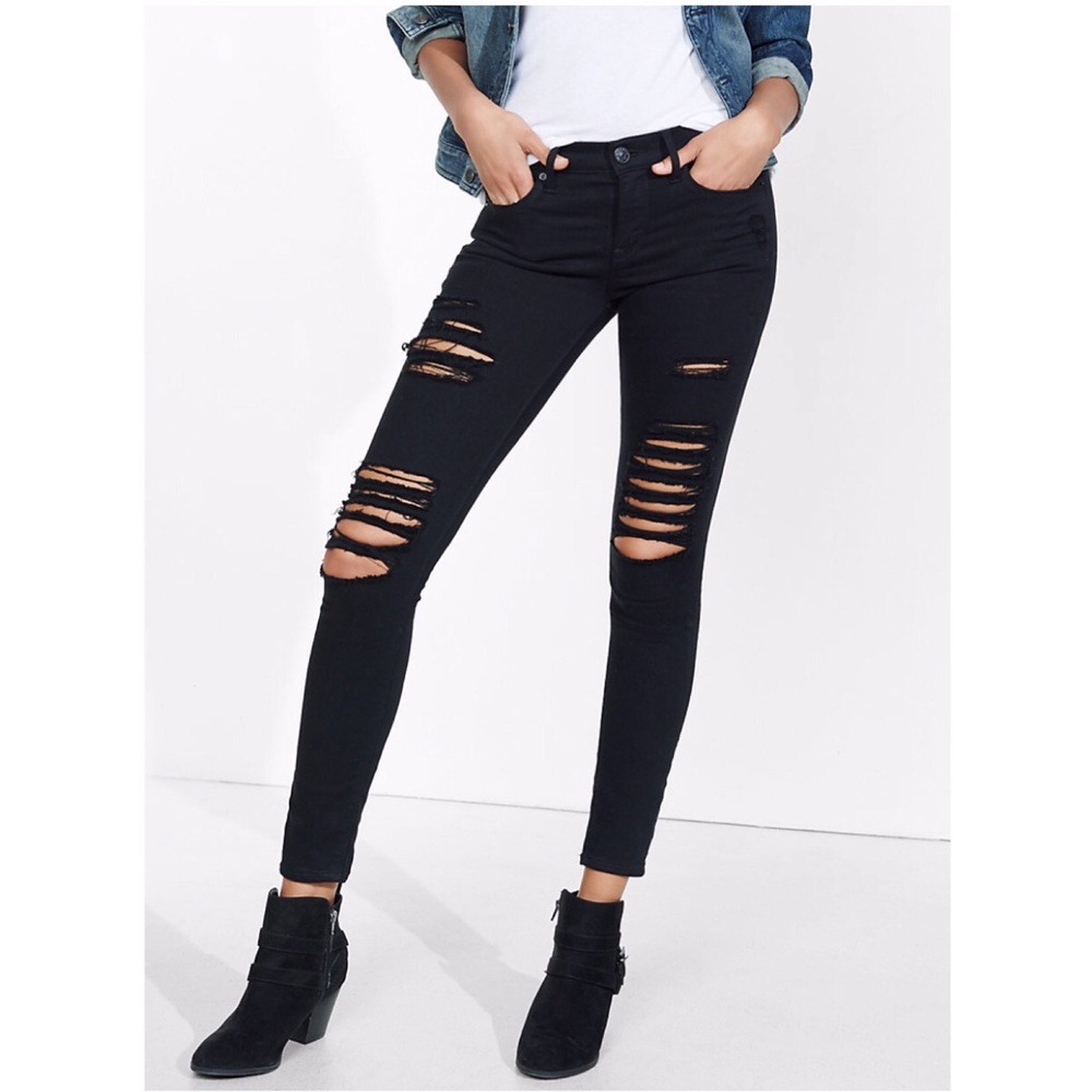 Express 🅳🅴🆂🆃🆁🅾︎🆈🅴🅳Denim Jeans - Picture 3 of 6