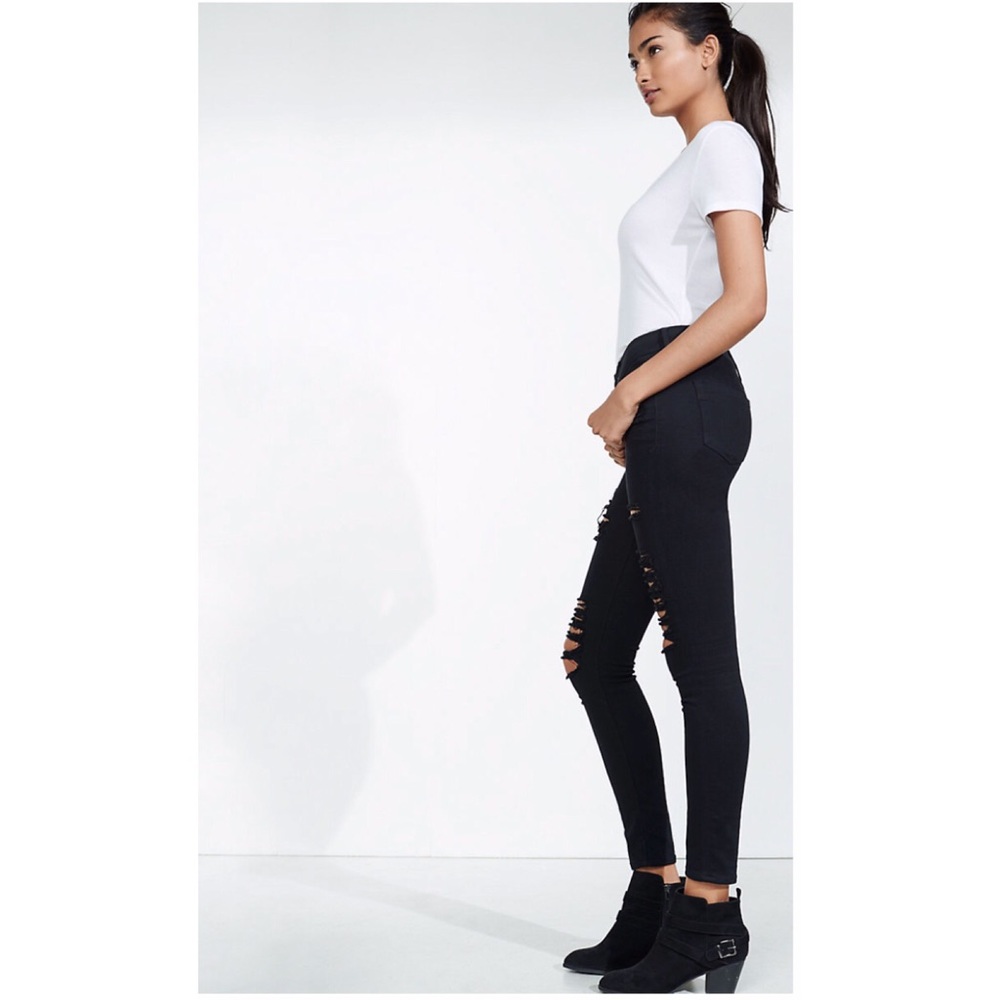 Express 🅳🅴🆂🆃🆁🅾︎🆈🅴🅳Denim Jeans - Picture 4 of 6