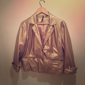 Show Stopping Gold Blazer, Size XL