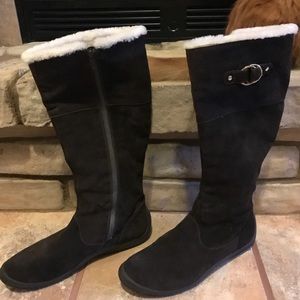 Cole Haan suede sherpa brown boots