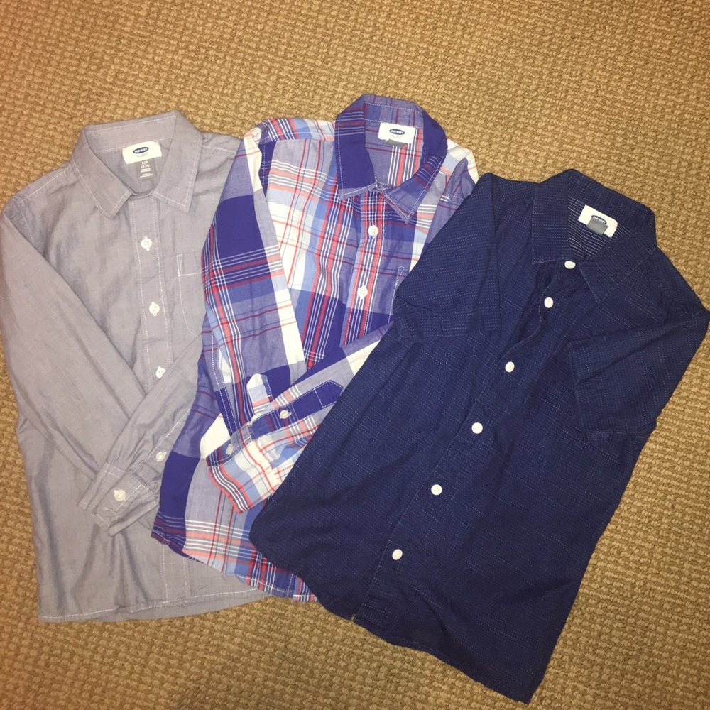 Lot of 3 Old Navy Boys Button Downs