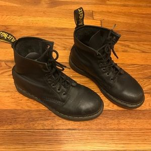 Dr. Marten Black Leather Combat Boots