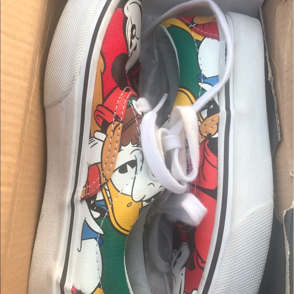 Disney Mickey&Friends Vans kids 10.5 Worn Once